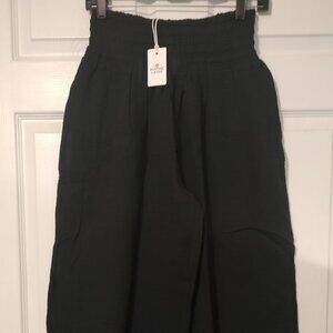 Marine Layer Women's Sophia Double Cloth Palazzo Pants Sz Medium Black Color